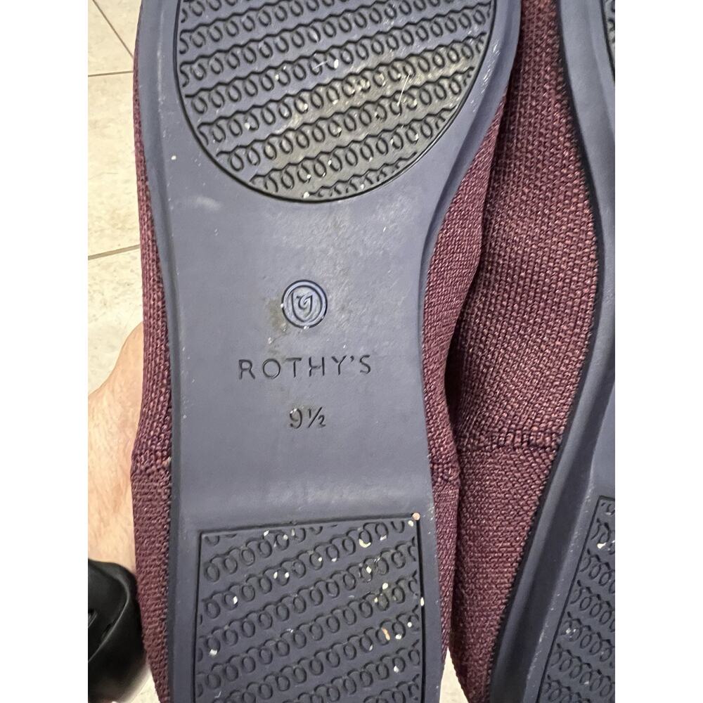 Rothy’s The Flat Cabernet Big Stripe Round Toe Ballet Flats Sz 9.5 - Picture 9 of 10